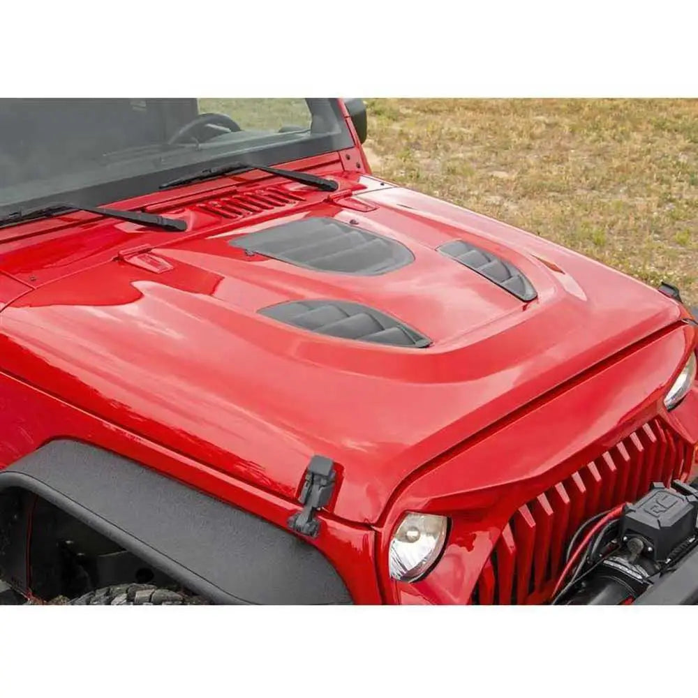 Jeep Wrangler Jk 2 d 07-18 Motorhette Med Rough Country Performance - 2