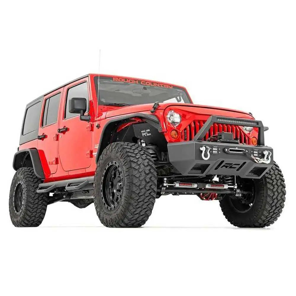 Jeep Wrangler Jk 2 d 07-18 Styrestempelkit Med Rough Country N3 Dempere For Løft 2-8’ - 3