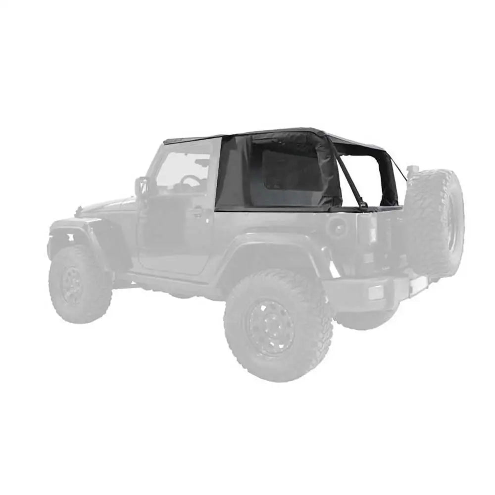 Jeep Wrangler Jk 2d 07-18 Tak Soft Top - Lasting Med Suntop Veggen - 2