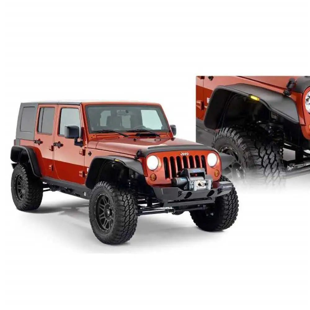 Jeep Wrangler Jk 4 d 07-18 Skjermbreddere Fra Bushwacker - Flat Style - 1