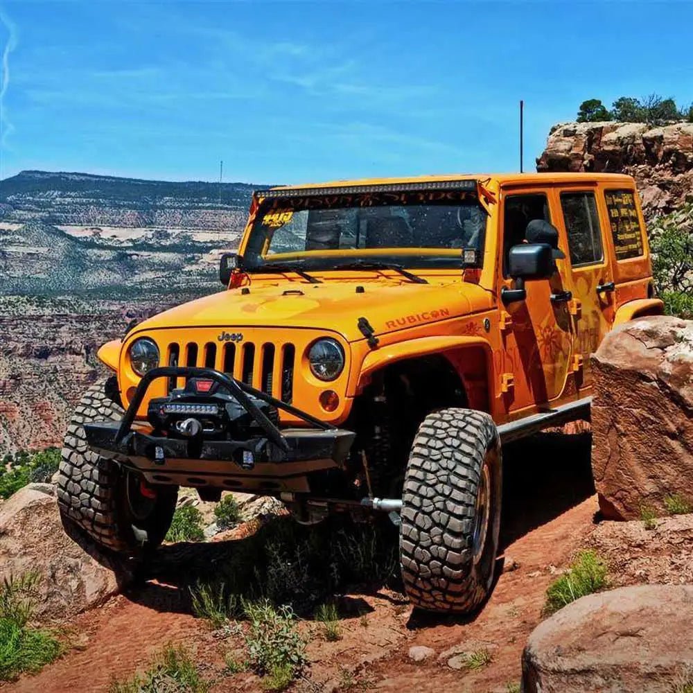 Jeep Wrangler Jk 4 d 07-18 Stålfrontstøtfanger Poison Spyder Brawler Mid Med Bullbar - 2