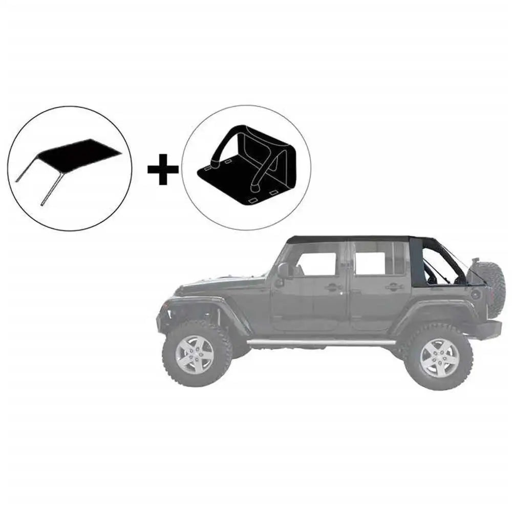 Jeep Wrangler Jk 4 d 07-18 Tak Topp Softop Cargo Style i Suntop - Ingen Ramme - 1