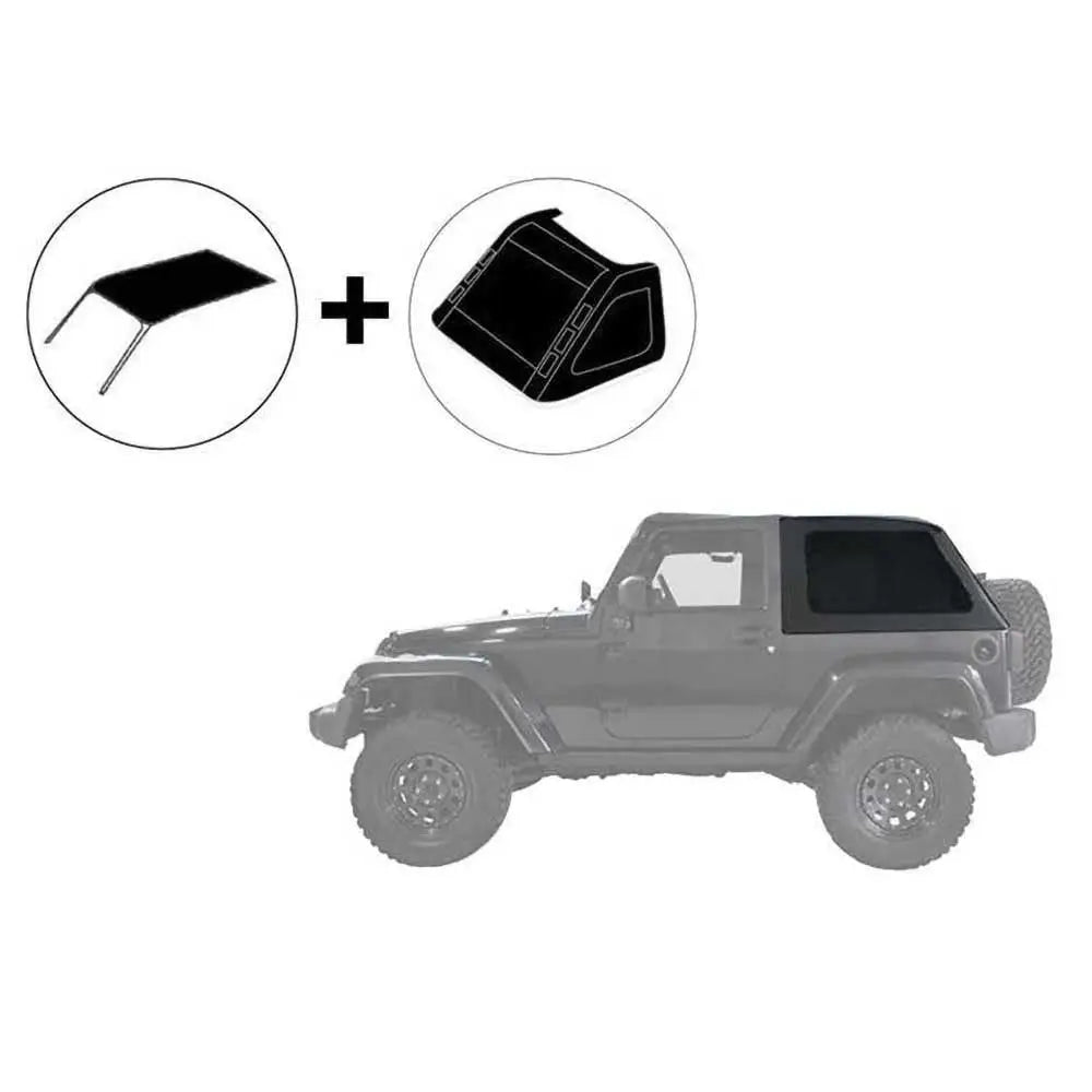 Jeep Wrangler Jl 2 d 18- Mykt Topp Uten Ramme Av Fastback-typen Med Black Diamond Suntop - 1