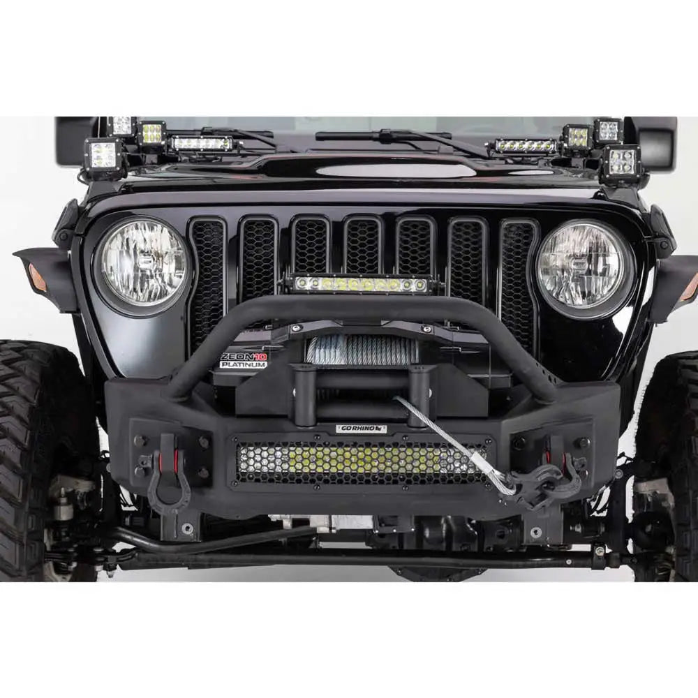 Jeep Wrangler Jl 4xe 21- Støtfanger Med Bull Barel – Go Rhino Rockline - 5