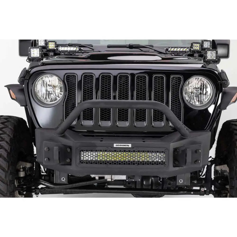 Jeep Wrangler Jl 4xe 21- Støtfanger Med Bull Barel – Go Rhino Rockline - 4