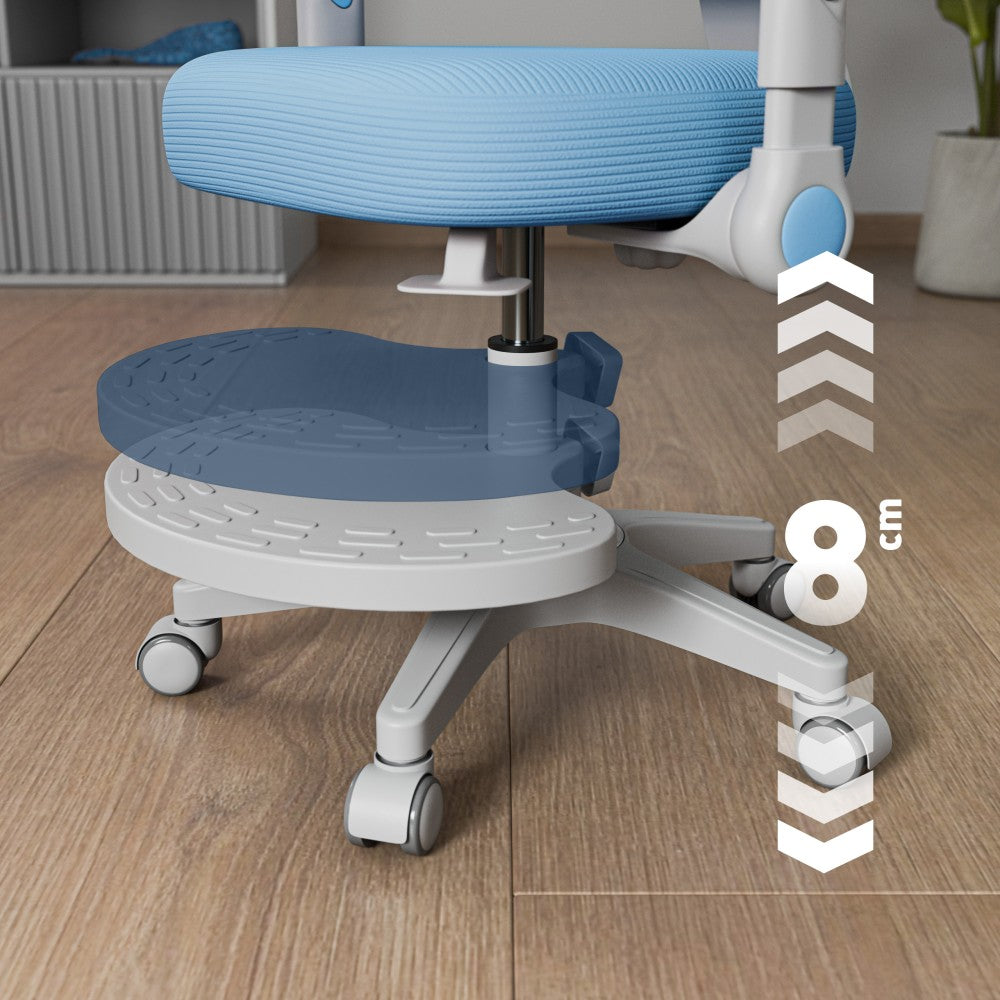 Mark Adler JUNIOR 5.0 blå barnestol – sidevisning