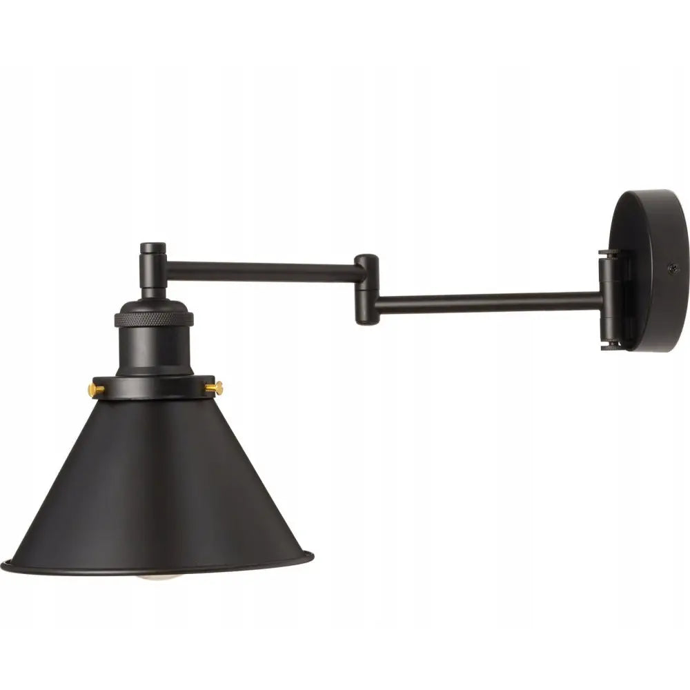 Justerbar Metall Vegglampe Uttrekkbar Svart - 1