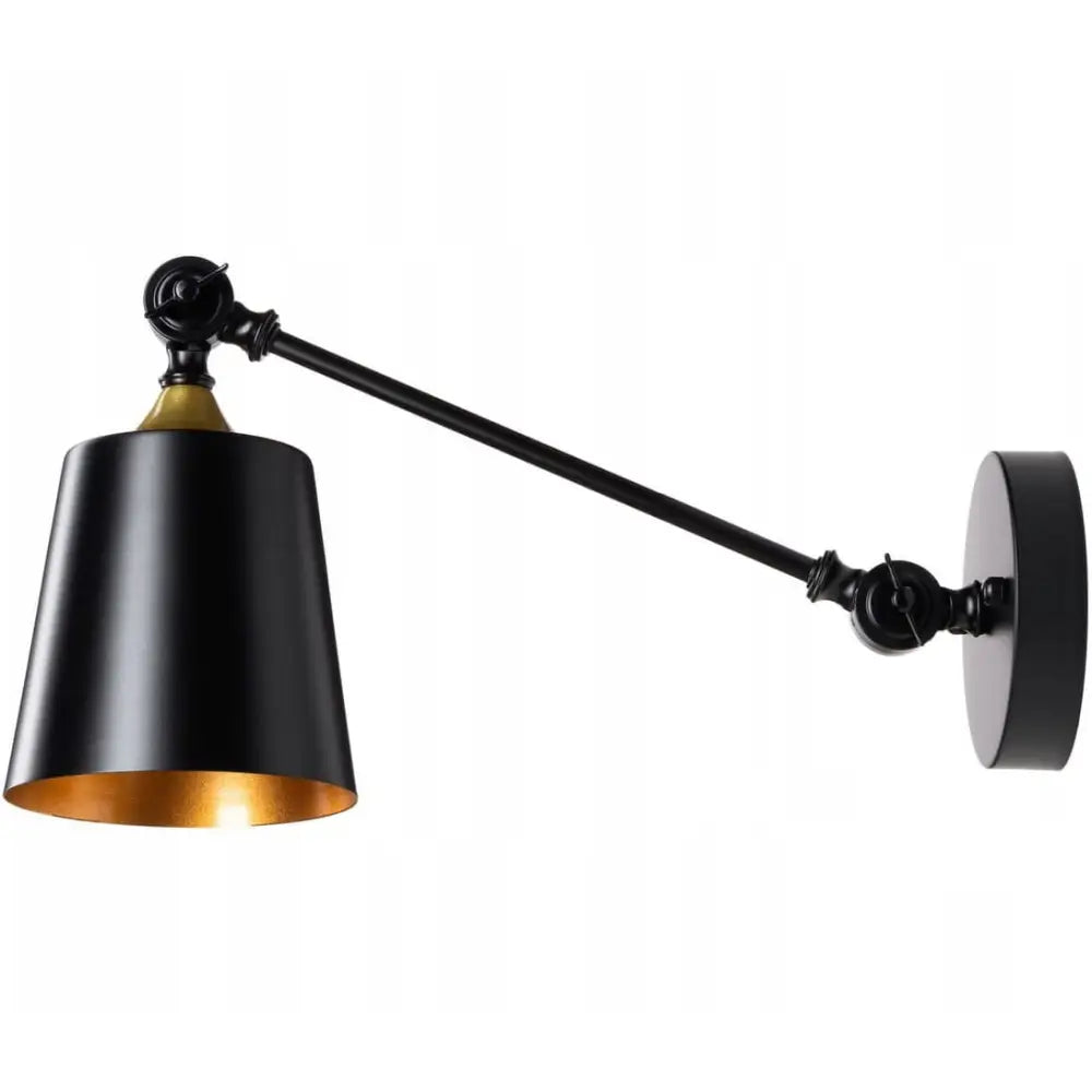 Justervbar Vegglampe i Svart Metall - Loft Stil - 1