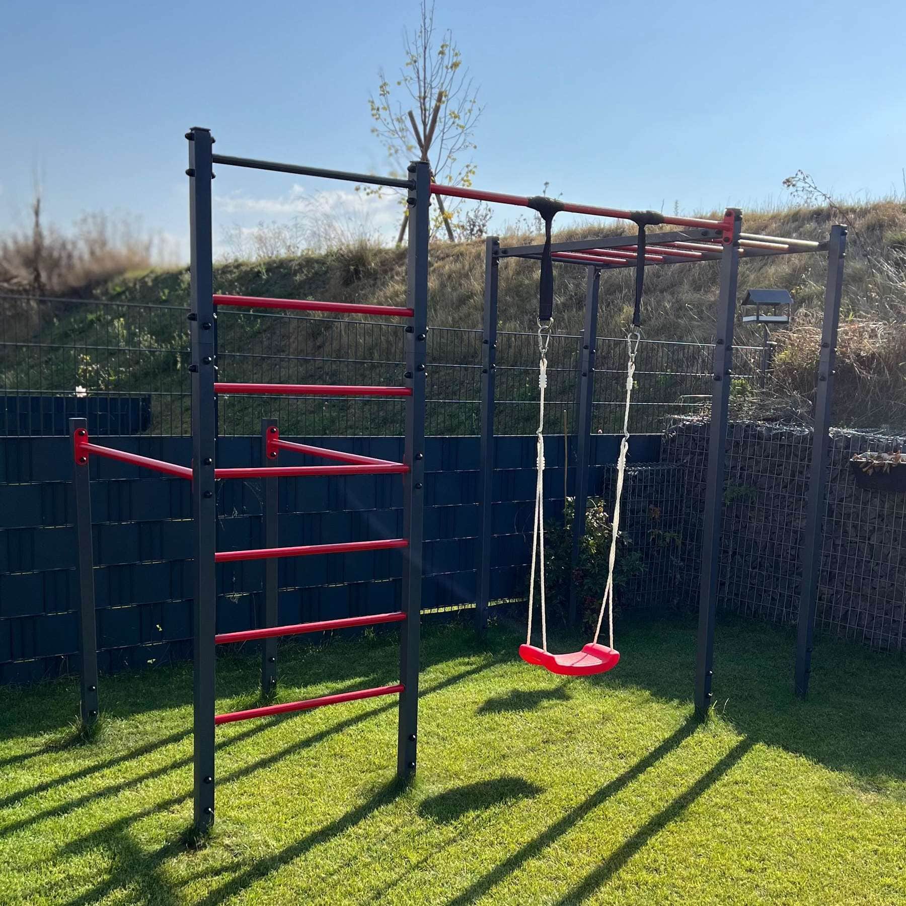 K-Sport KSOZ006 calisthenics-stativ med monkey bars