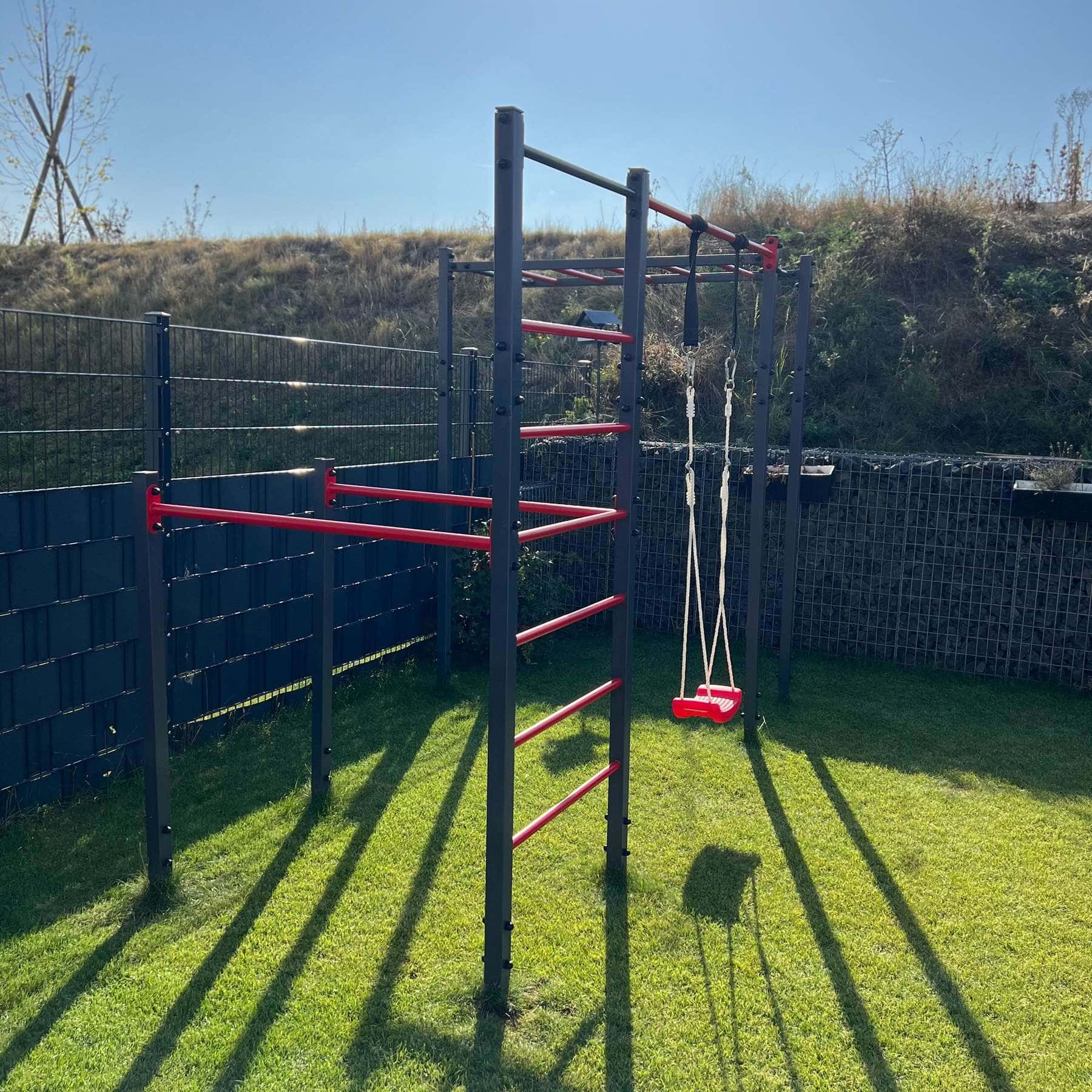 K-Sport KSOZ006 calisthenics-stativ med monkey bars