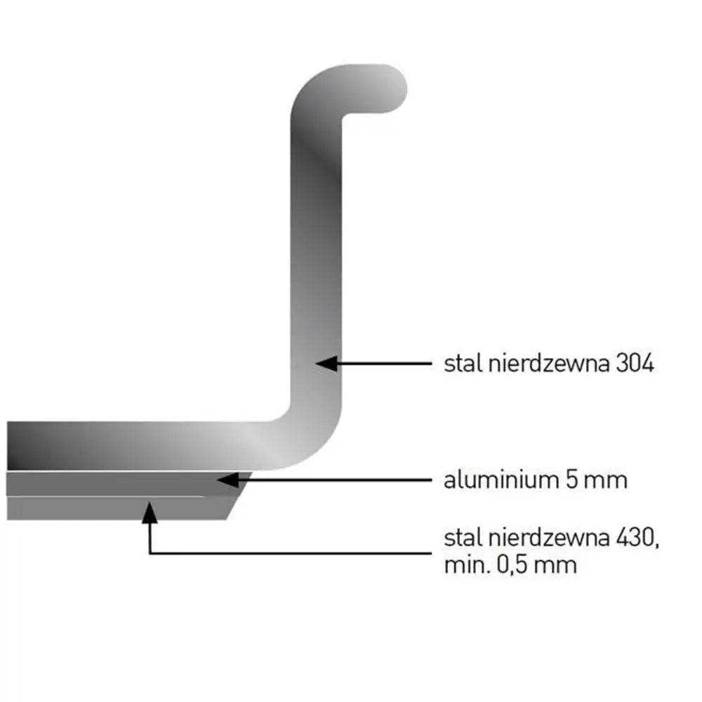 Kaserolle Profi Line Med Lokk Sandwichbunn 24 l Diam. 320 x 300 h - Hendi 832608 - 9