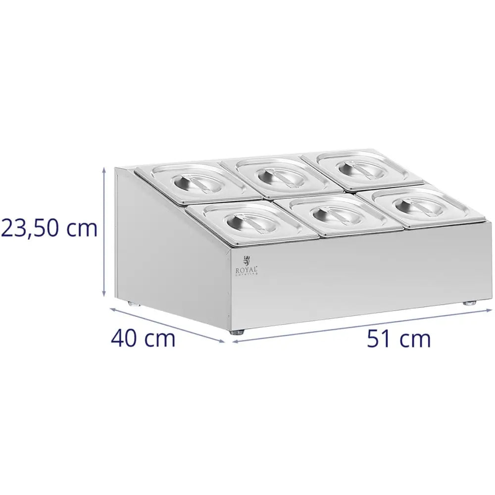 Katalogstativ For 6 x Gn 1/6 Gastronormbeholdere + Lokkede Beholdere - 8