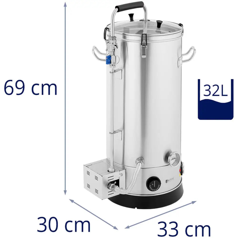 Kjele Brygge Til ølbrygging Stål 30-110c 32 l 2000 w - 9