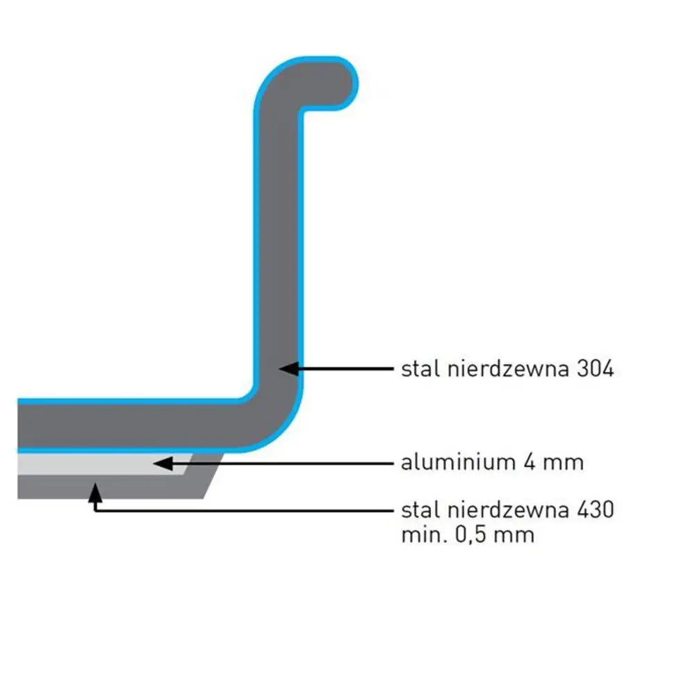 Kjele Med Lav Høyde Kitchen Line Med Lokk 12 l ø 320 x 150 h - Hendi 836040 - 7