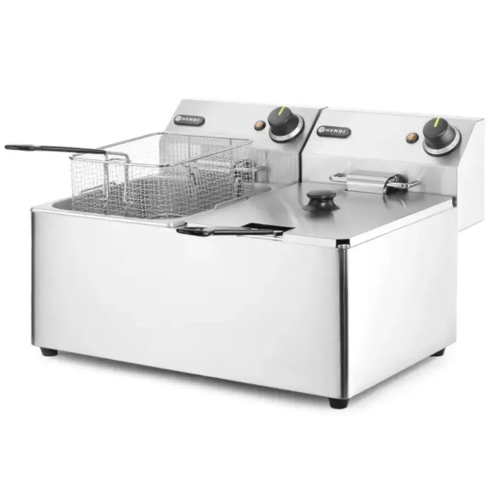 Kjøkken Line Dobbelt Gastronomisk Fritertank 7kw 230v 2 x 8l Hendi 205839 - 3