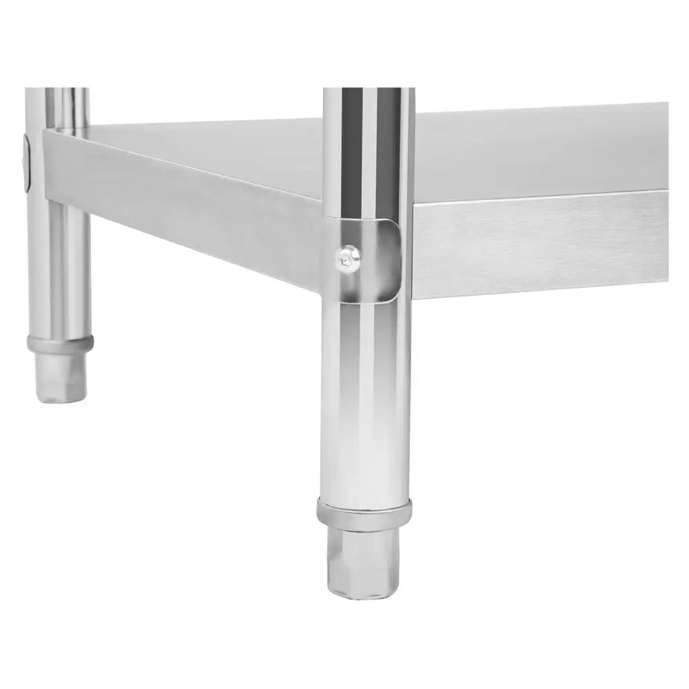 Kjøkkenbord i Rustfritt Stål Med Arbeidsbenk Og Underhylle 100x70cm - 7