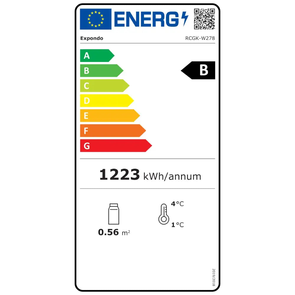 Kjøleskap Kjøleboks Glassdør Drikkekjøler 2-8c 278l