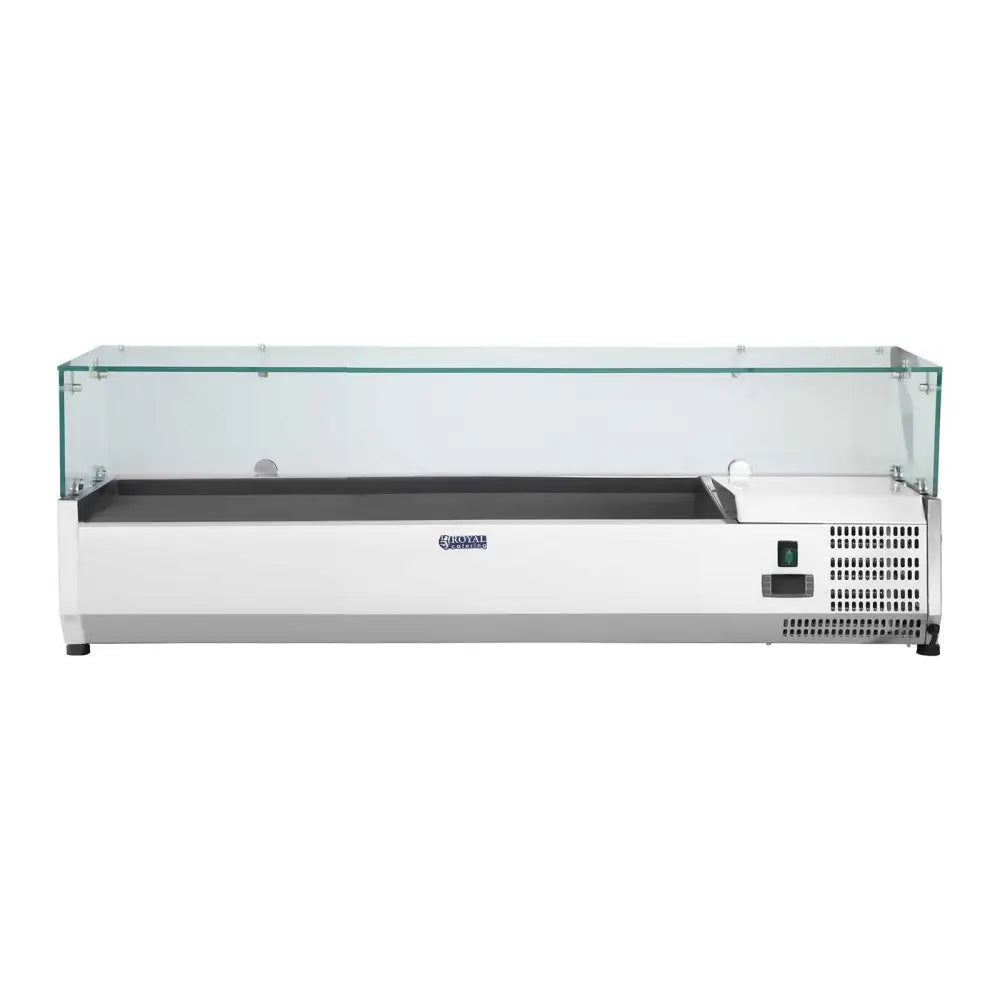 Kjøletskapstillegg med Glassdeksel 5x Gn1/3 og 1x Gn1/2 150 Cm