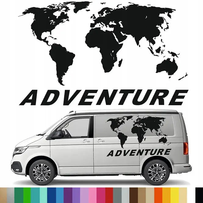 Klistremerke Grafikk Til Bobil Tilhenger Verdenskart Adventure World 90x147 - 1