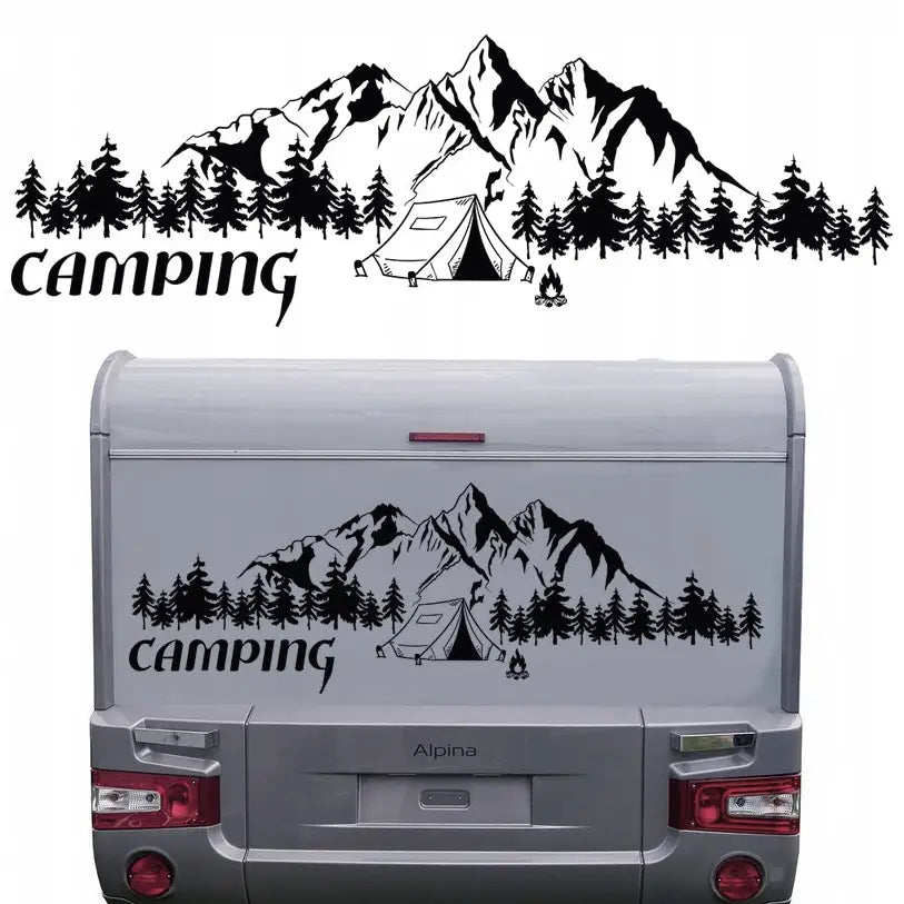 Klistremerker Til Campingvogn Camping 200x66cm - 1