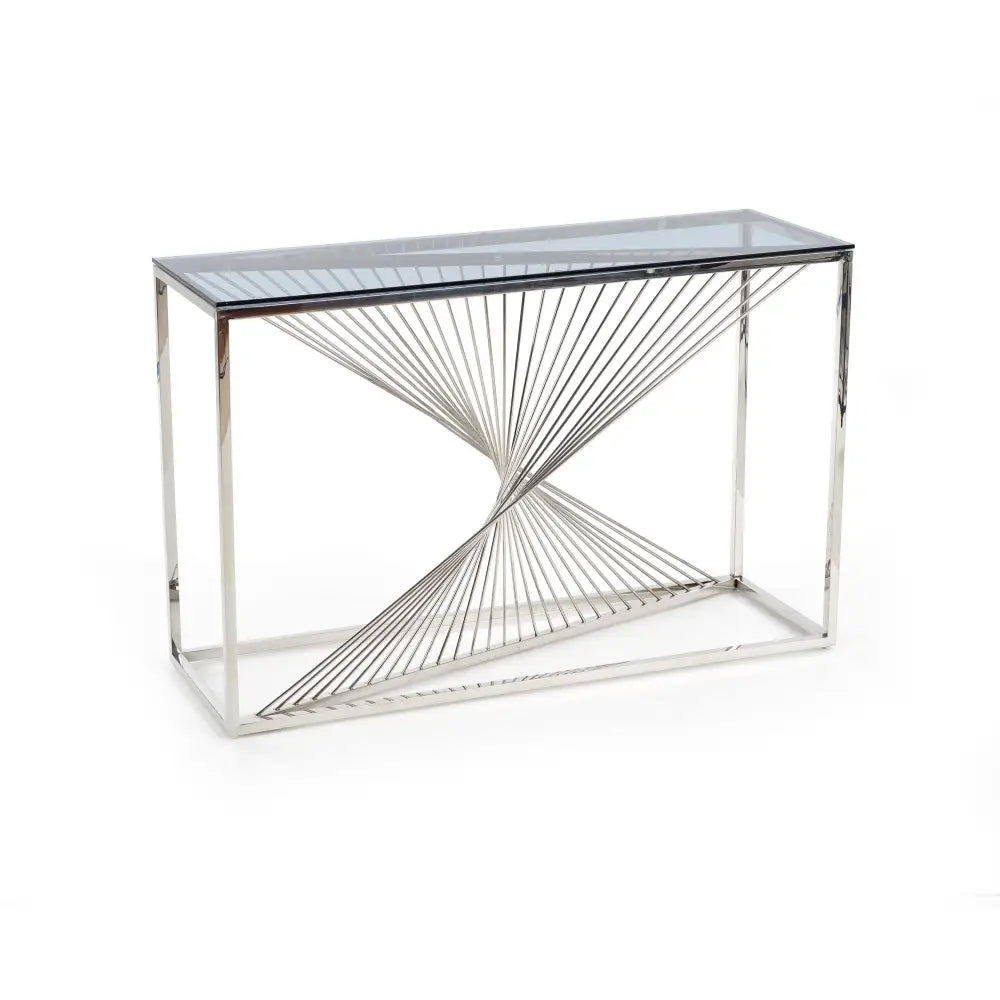 Kn4 Glass Display Cabinet Silver Frame With Smoked Glass - 2