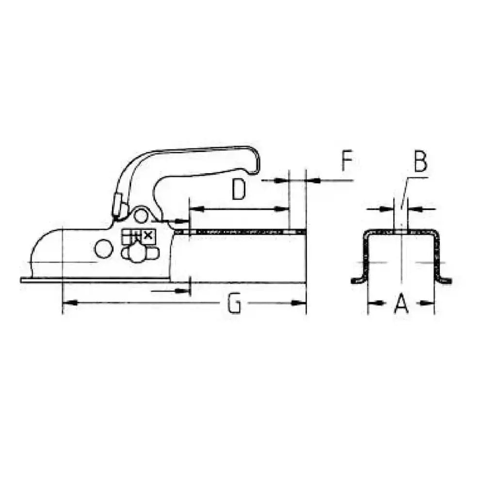 Kulekobling for Knott k 7,5-d 60 Mm Henger