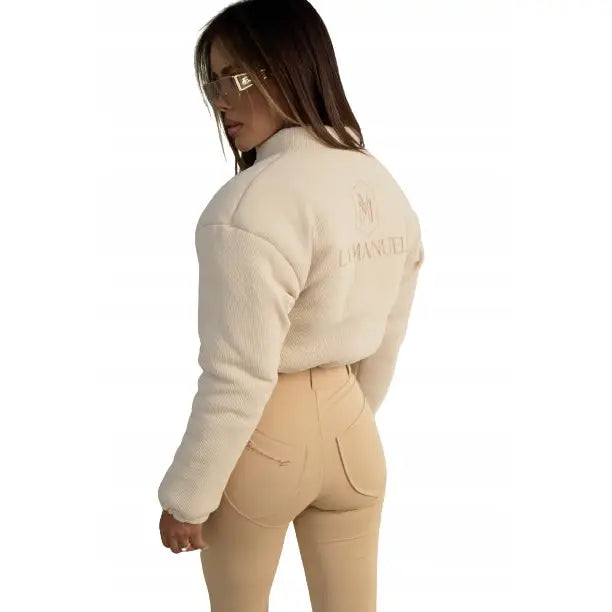 La Manuel Logo Pufferjakke Beige - 1