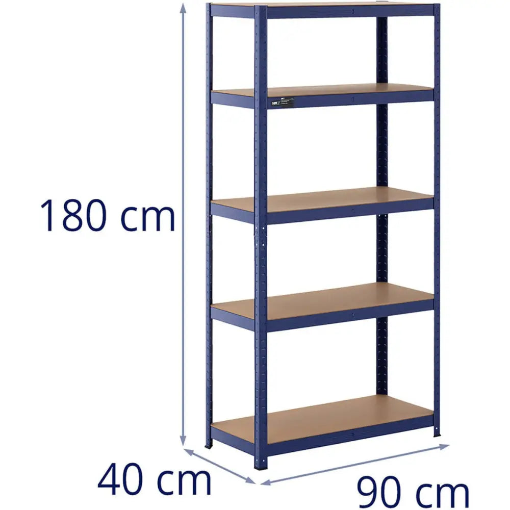 Lager Metall Hylle 5 Hyller 875 Kg 90 x 40 x 180 Cm Blå 2 Stk. - 7