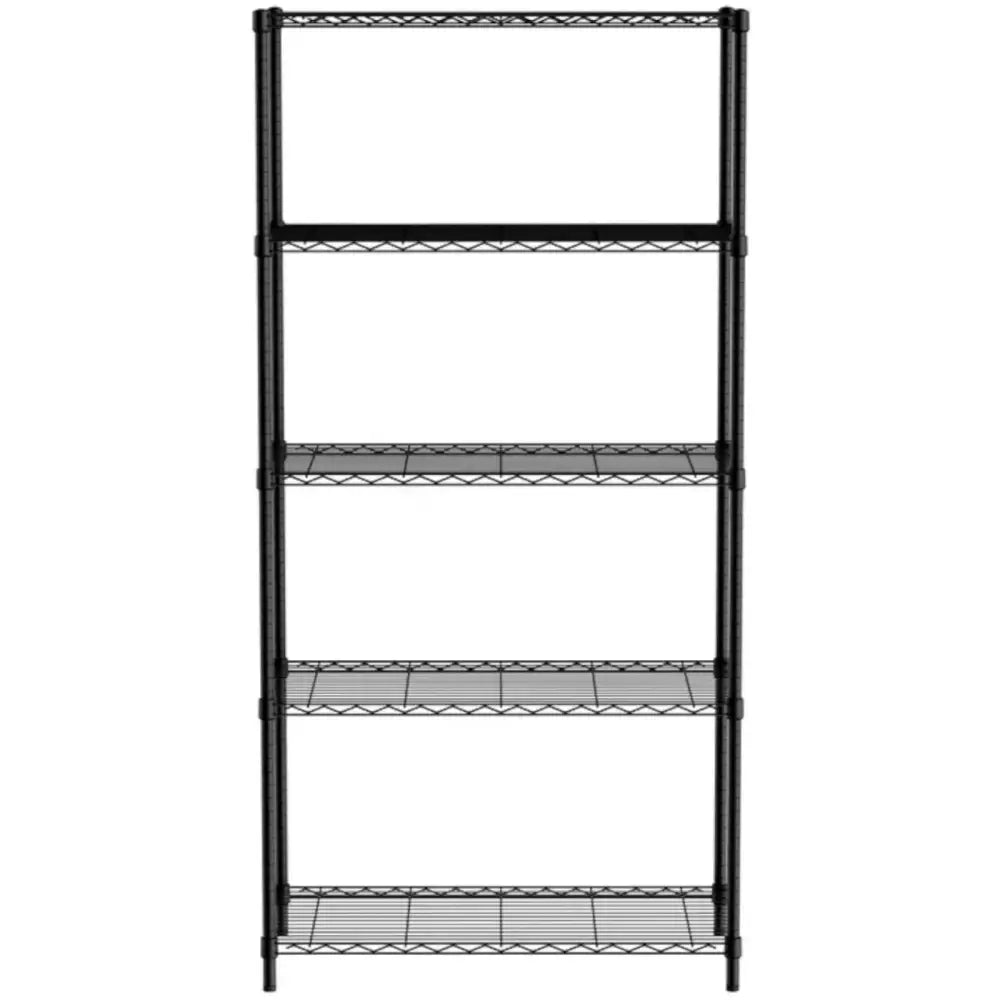 Lagerhylla Monteringssett 5 Hyller Svart 91x45x183 Cm - Hendi 812990 - 1