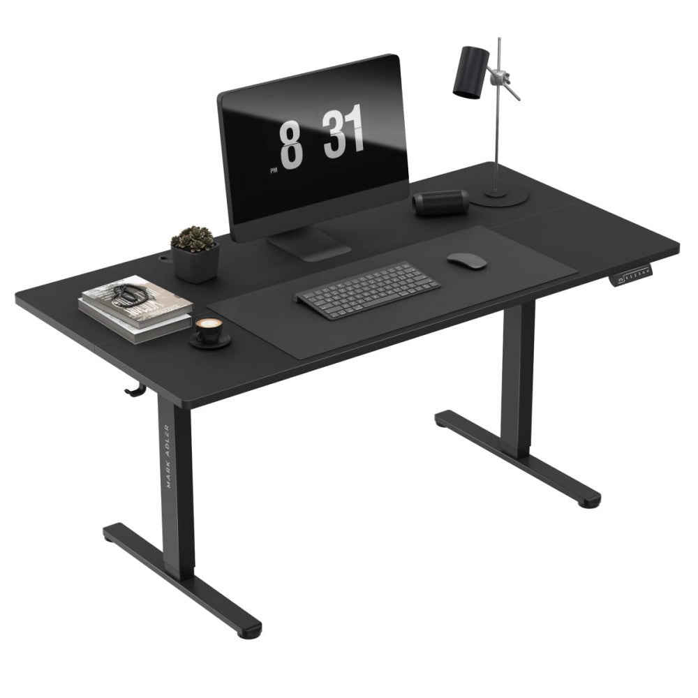 Mark Adler Leader 7.6 elektrisk hev-senk skrivebord svart 160 cm – frontvisning