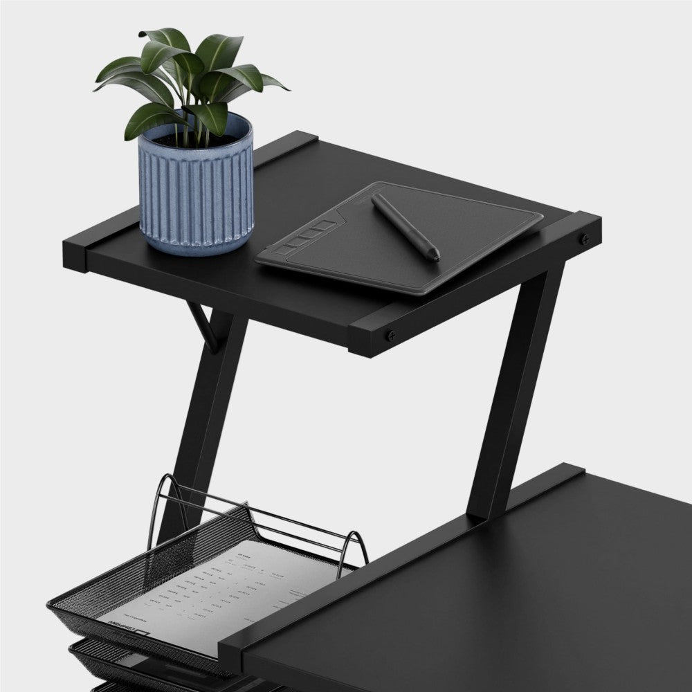 Hjemmekontor skrivebord Leader 3.5 svart – plass til skjerm og tastatur