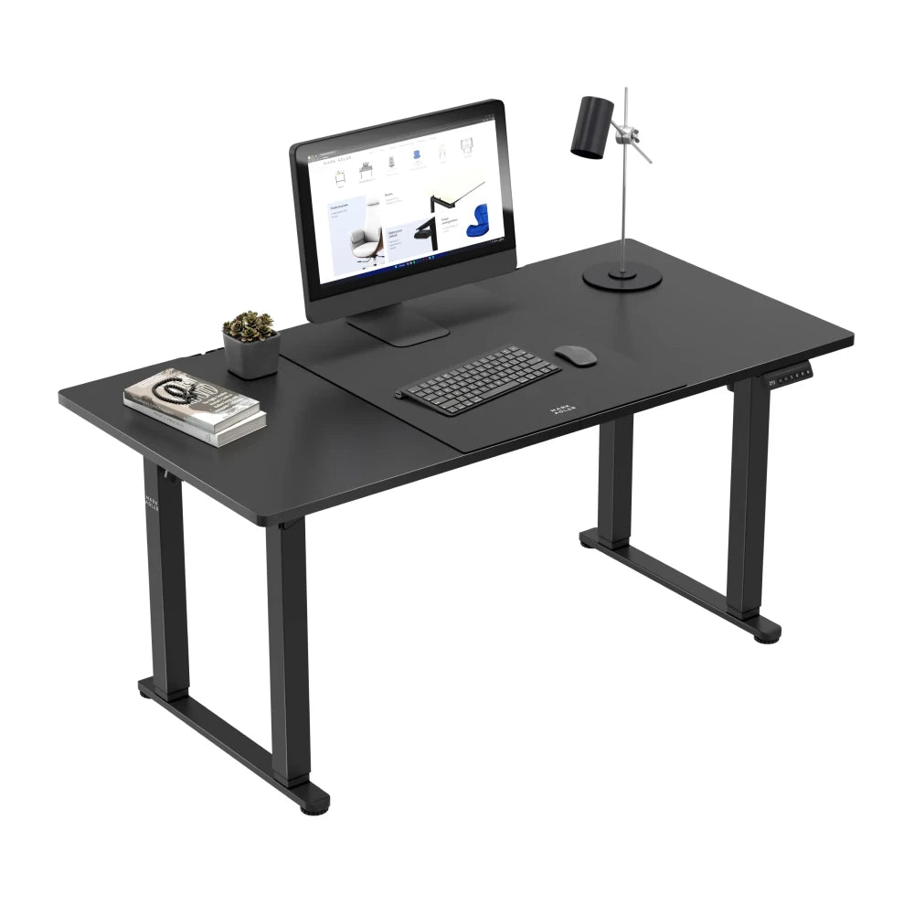 Mark Adler Leader 9.3 elektrisk hev-senk skrivebord svart 160 cm – frontvisning