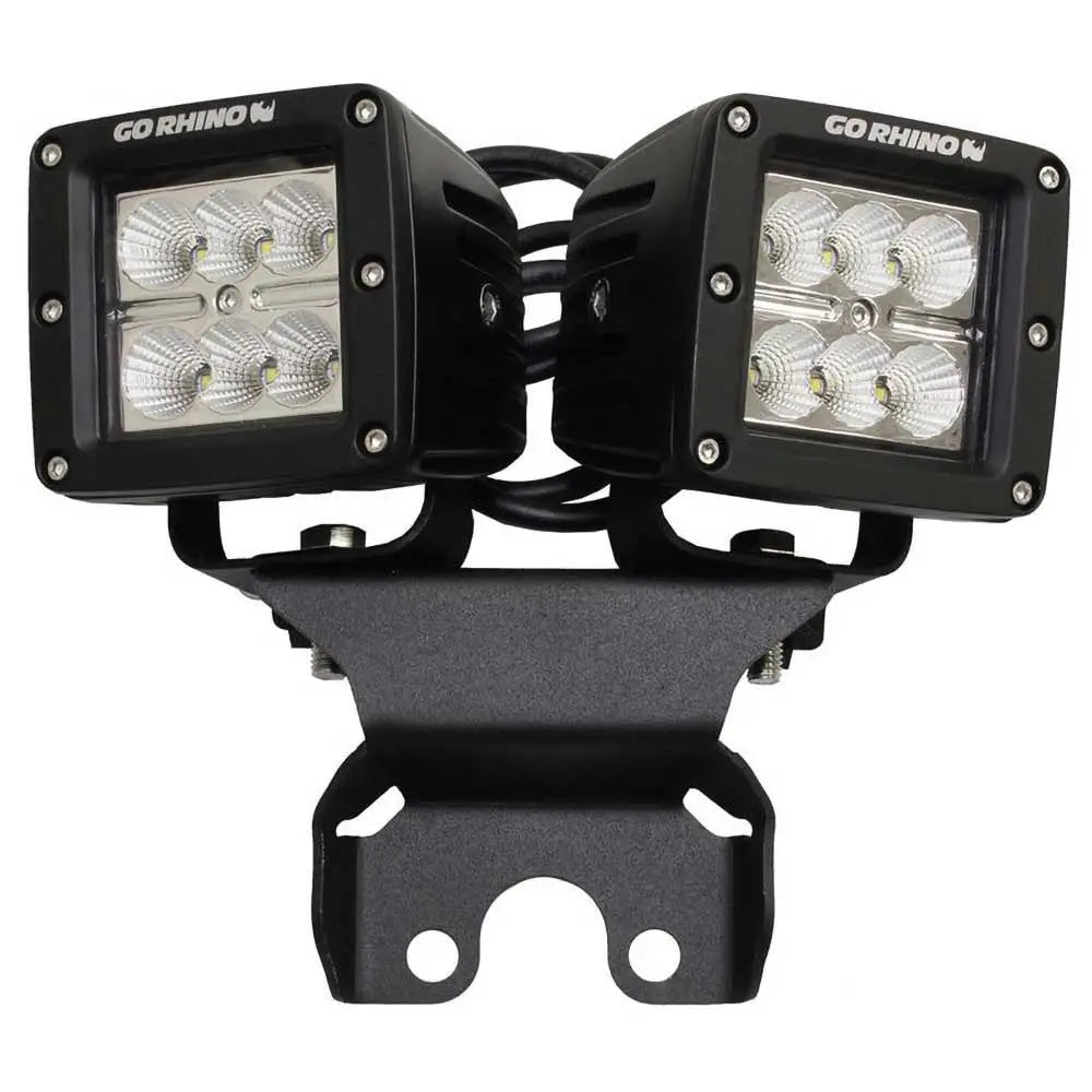 Led Cube 3x3’ Bakrute Montering Go Rhino - Jeep Wrangler Jl 2 d 18- - 3