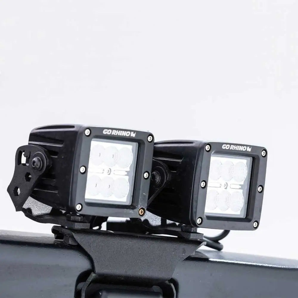 Led Cube 3x3’ Bakrute Montering Go Rhino - Jeep Wrangler Jl 2 d 18- - 4