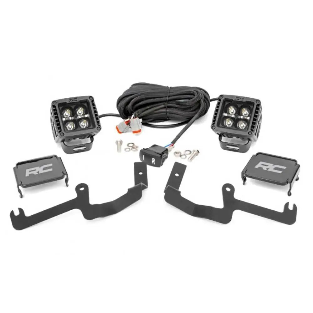 Led Ekstralys 2’ Hvit Drl Rough Country Black Series - Chevrolet Silverado 1500 19- - 1