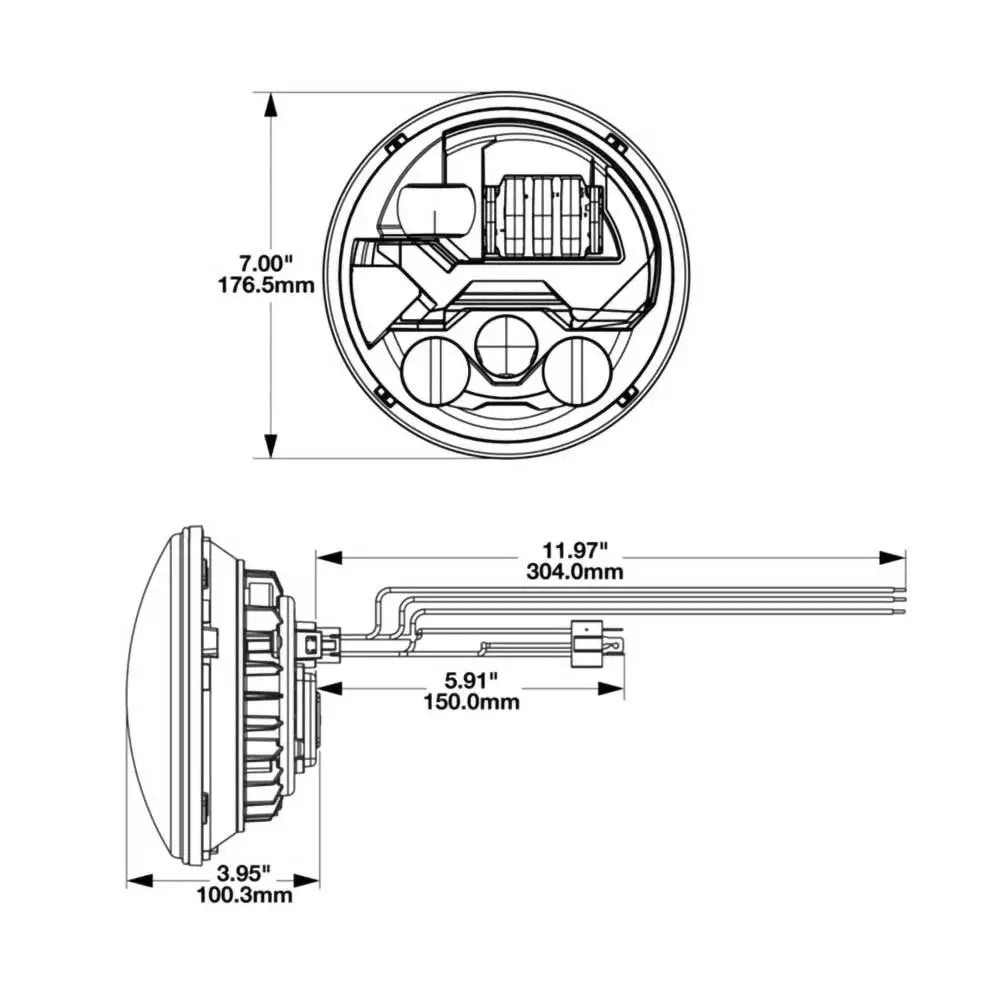 Led Frontlykter 7’ Jw Speaker 8700 Evo 3 - Jeep Wrangler Jk 4 d 07-18 - 4