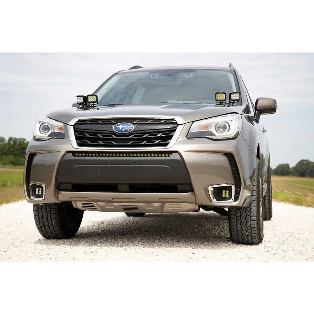 Led Frontlyktlist Med Støtfangerfeste 30’ Hvit Drl Black Series Rough Country - Subaru Forester 14-18 - 5