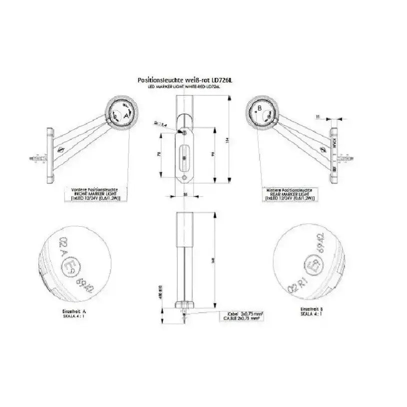 Led Klaringslampe Horpol Ld 726 / p Høyre - 2