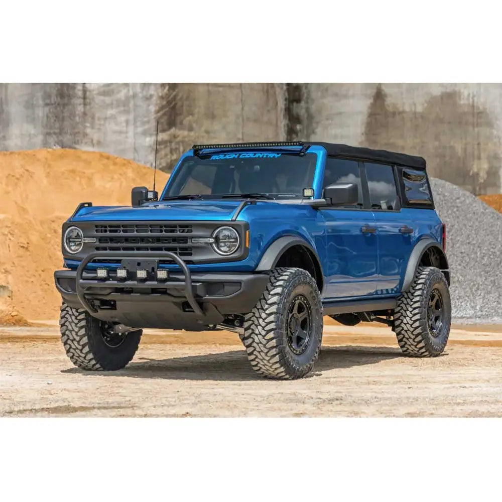 Led-lys Ford New Bronco 4 d 21- Firkantet Hvit Drl Rough Country Black Series - 8