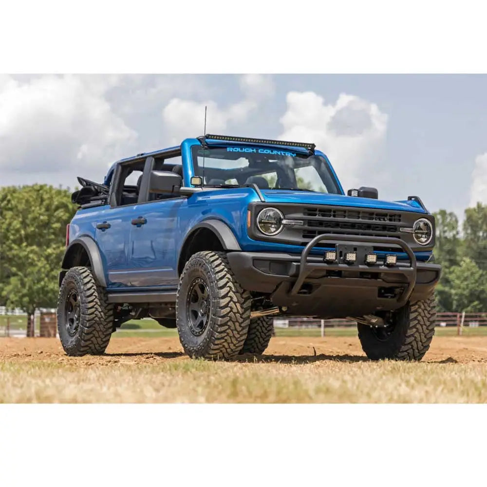 Led-lys Ford New Bronco 4 d 21- Firkantet Hvit Drl Rough Country Black Series - 9