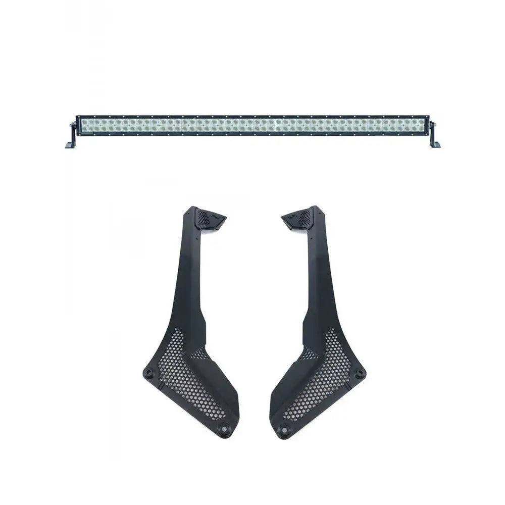 Led Lyslist 50’ Dobbelt Montert Over Frontruten Go Rhino - Jeep Wrangler Jl 4 d 18- - 5