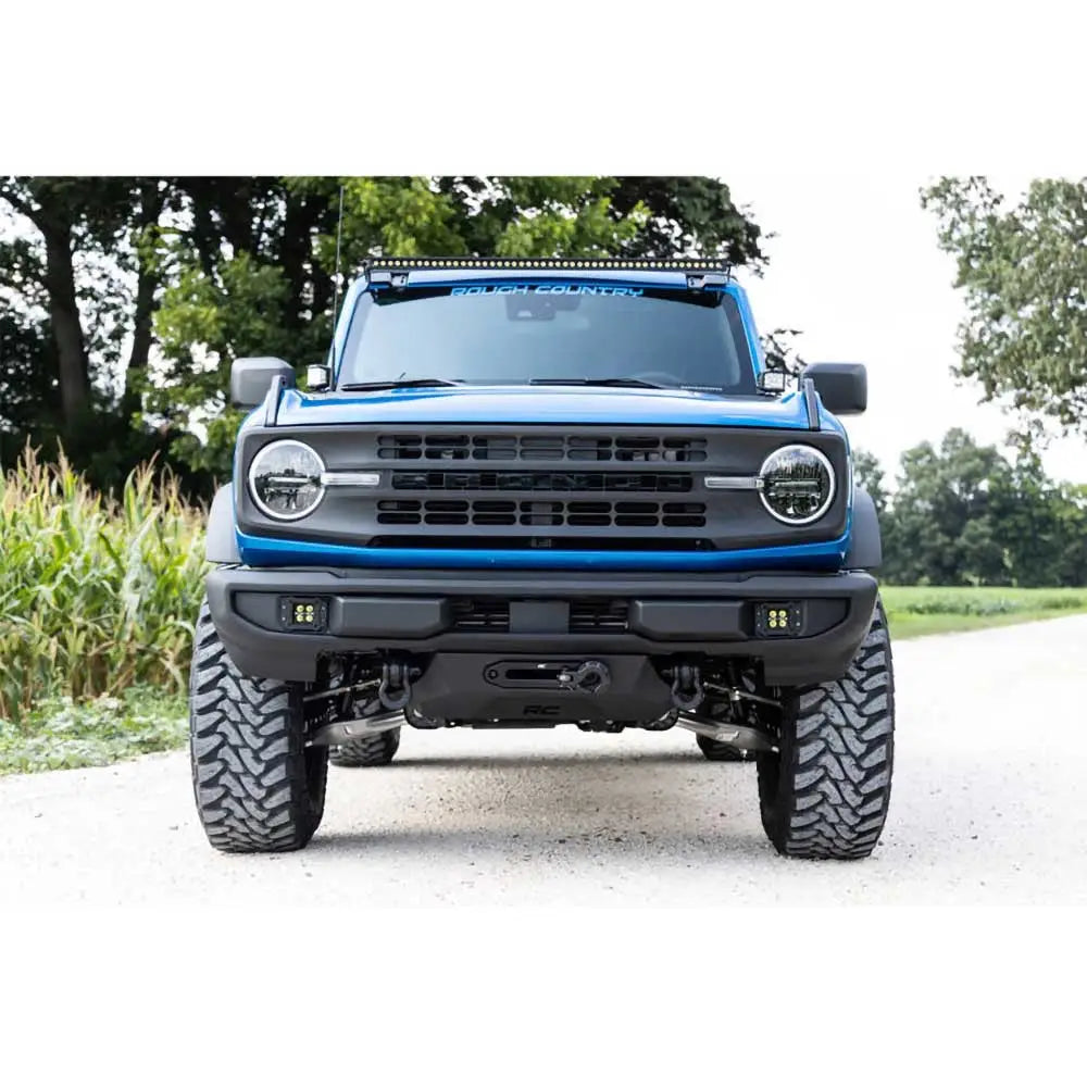 Led Tilleggslys 2’ Kvadratisk Amber Drl For Ford New Bronco 2 d 21- - 10