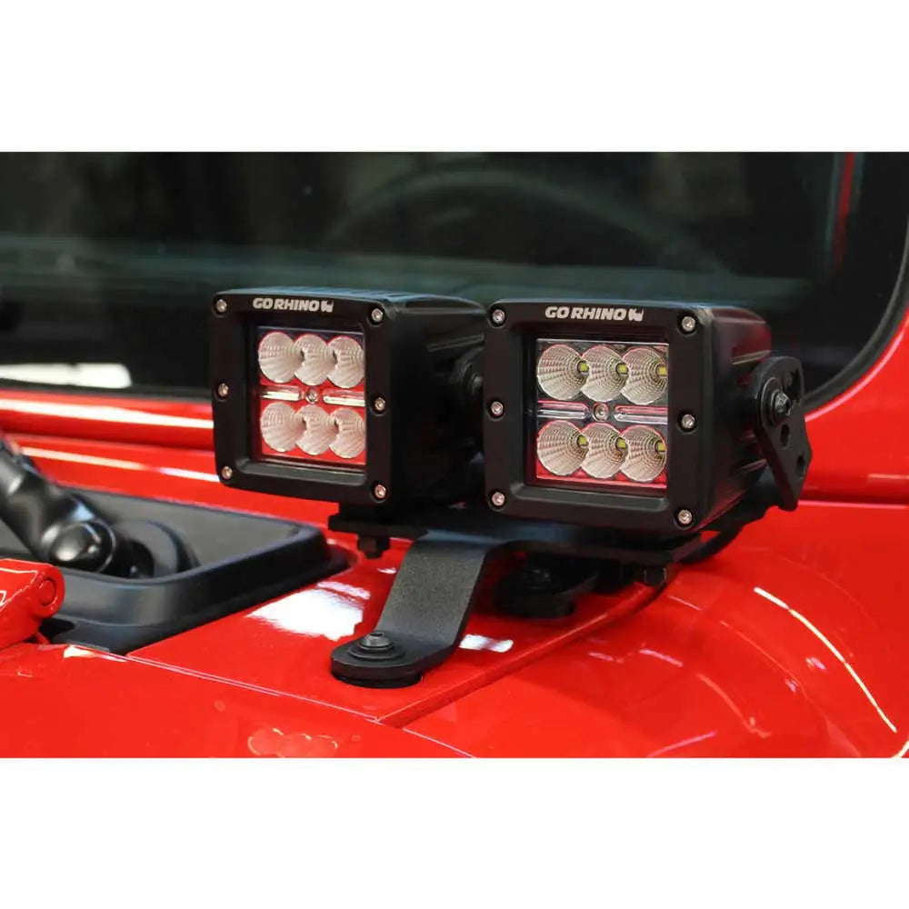 Led Tilleggslys Dual Cube Go Rhino - Jeep Wrangler Jl 4 d 18- - 2