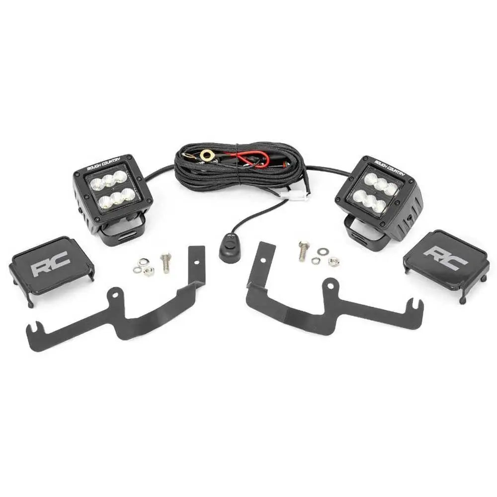 Led Tilleggslys Sett 2’ Flombelysning Rough Country Black Series - Chevrolet Silverado 1500 19- - 1