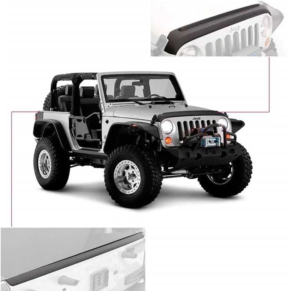 Listwy Beskyttelsesmasker Og Bagasjedeksler Bushwacker - Jeep Wrangler Jk 2 d 07-18 - 1