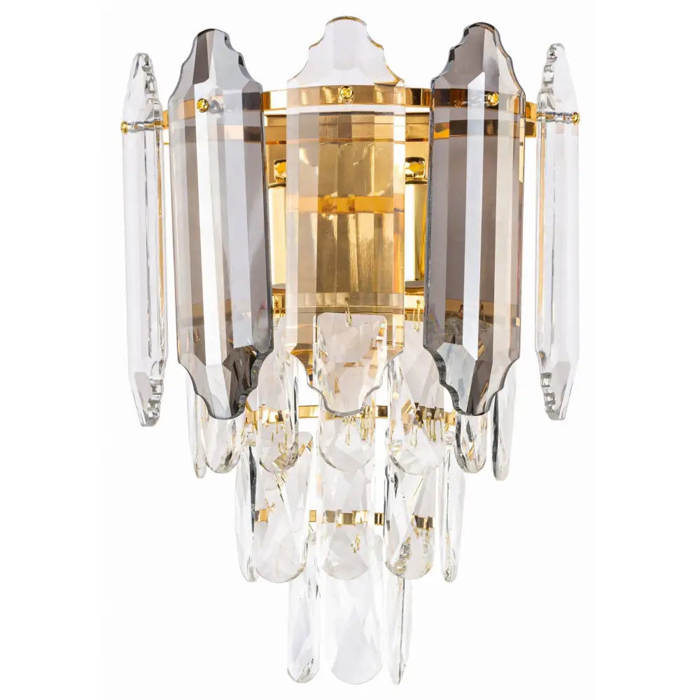 Luksuriøs Vegglampe i Krystall Luksus Gull Grå Wsc020 - 1