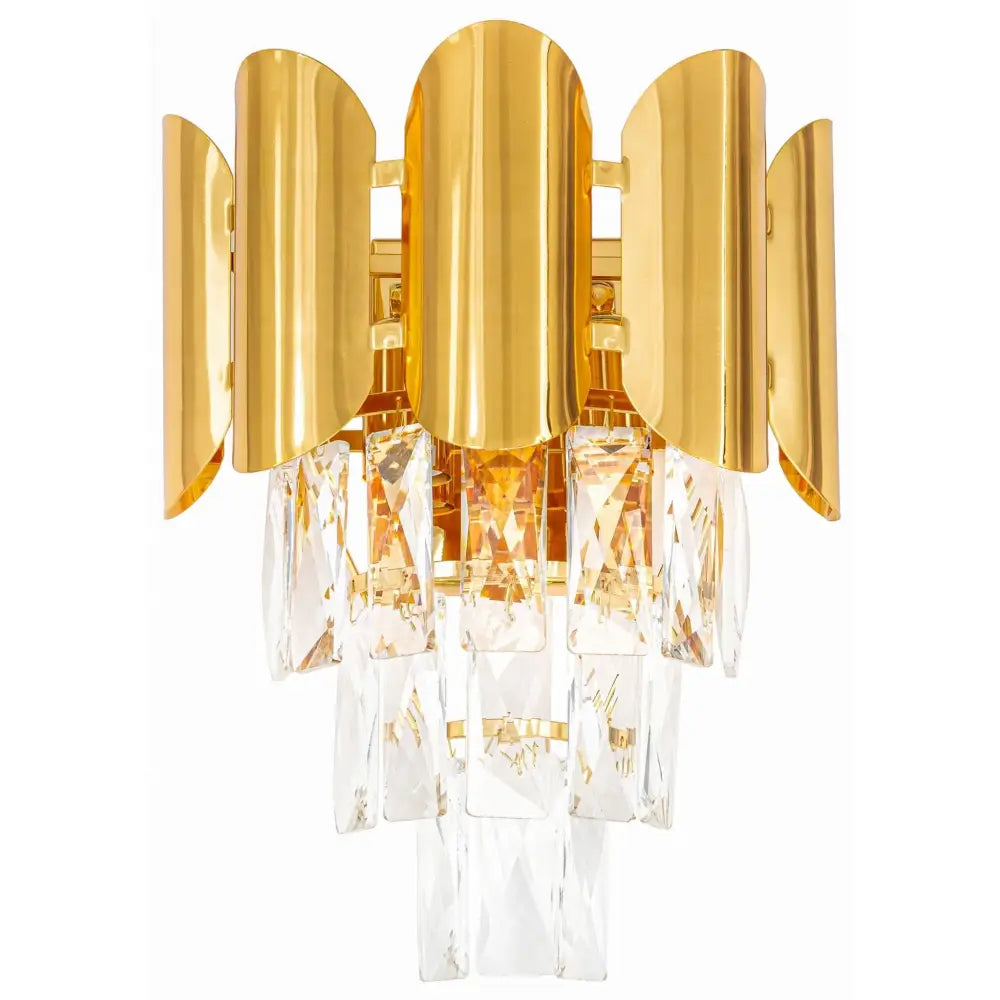 Luksuriøs Vegglampe i Krystall Luxury Wsc018 Gull - 1