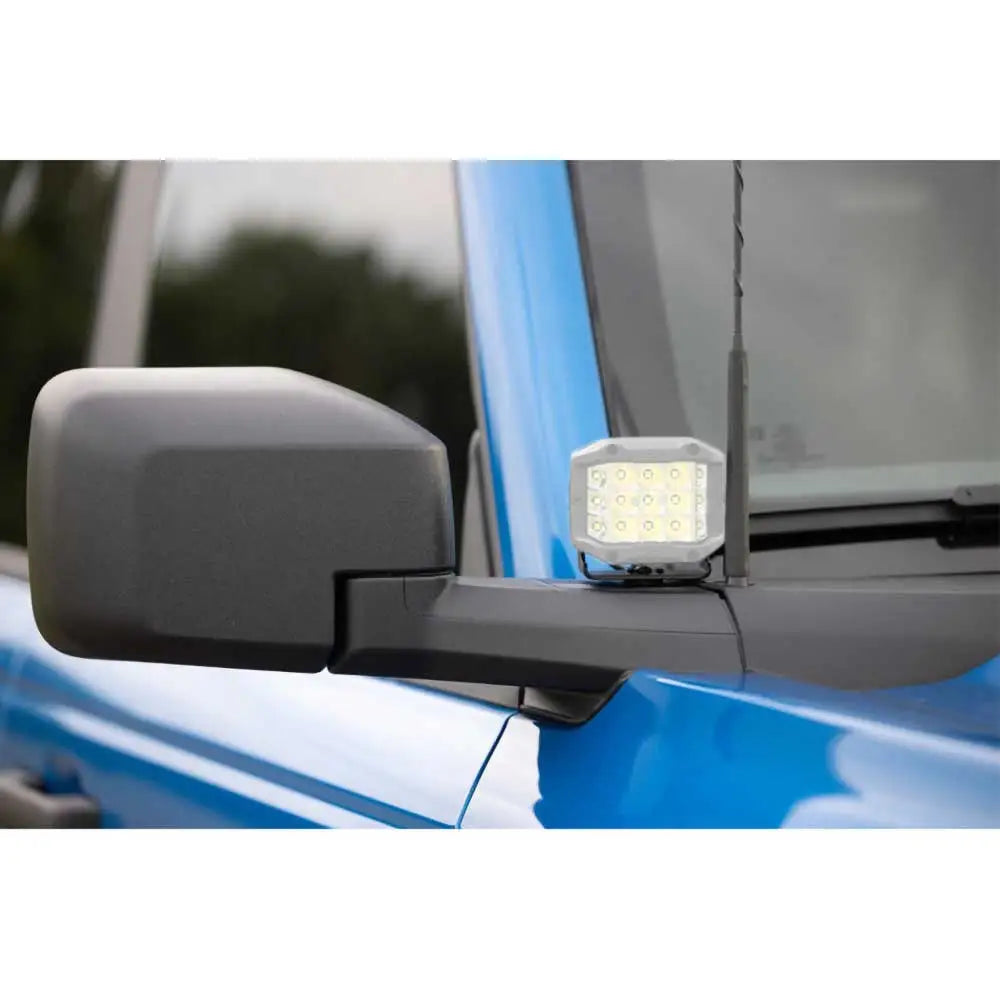 Lyskastere Led 2’ Firkantet Spot Beam Rough Country Black Series - Ford New Bronco 2 d 21- - 3