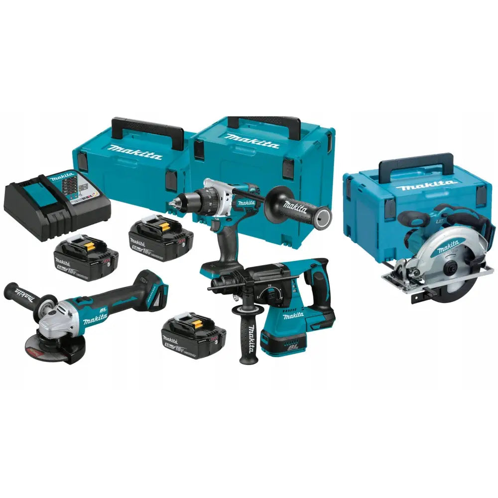 Makita Combo Sett Ddf481 Dhr243 Dga506 Dss610 - 1