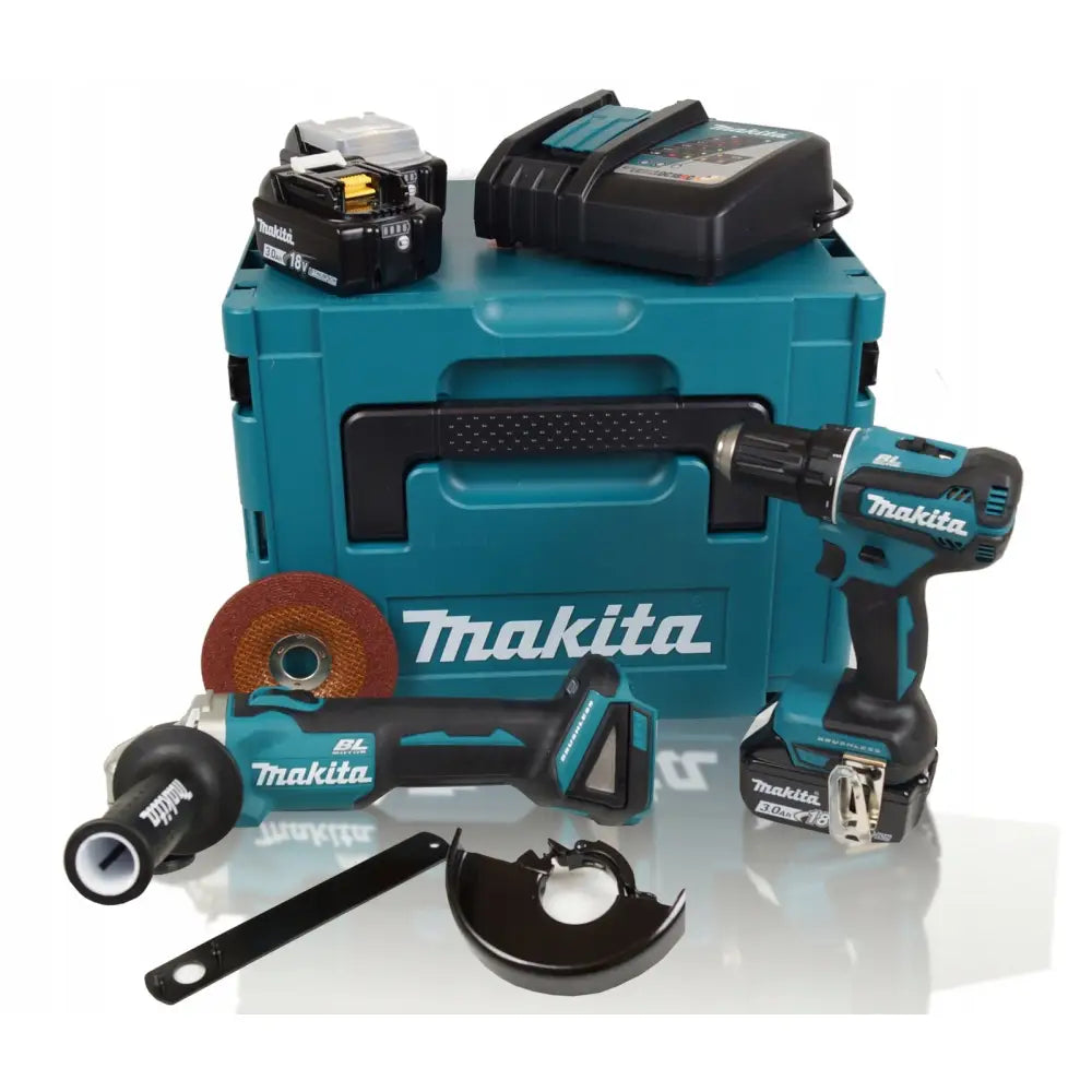 Makita Sett - Vinkelsliper Dga504z Og Drill Ddf485 - 1